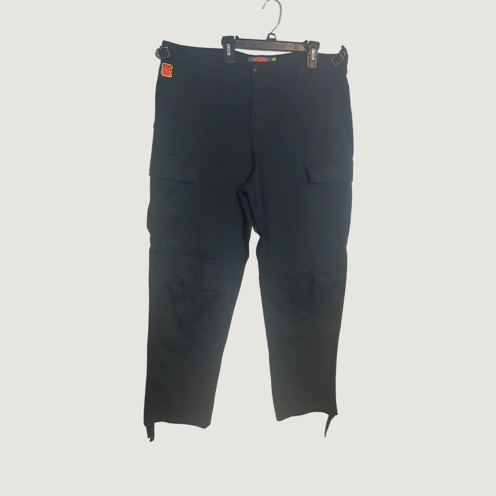 Empyre Mens Black Cargo Pants Button‎ Fly Skate Streetwear Size 34 Flaw Read